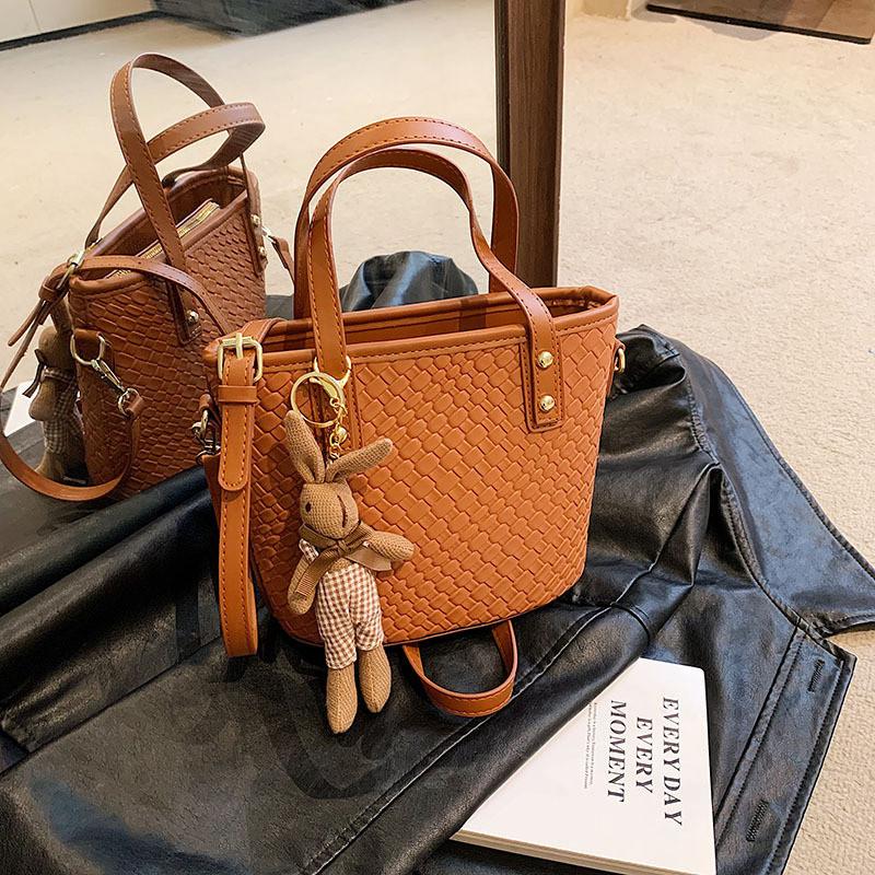 

Cross-border Style Medium Sized Bucket Bag In Various Colors коричневий