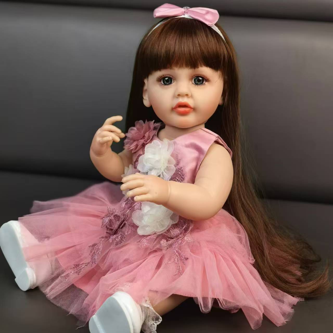 

KEIUMI 55 см/22 дюйма Реалистичные куклы-девочки Reborn, полностью силиконовые, виниловые, в цветочном платье, кукла, игрушка на день рождения, Рождество, Пасху, подарок 22 inch about 55 cm синий