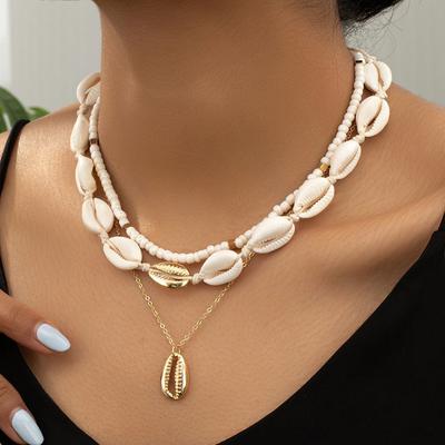 Shell Necklace Starfish Necklace Design Sense Fashion Personality Versatile Beach Holiday Vacation Style