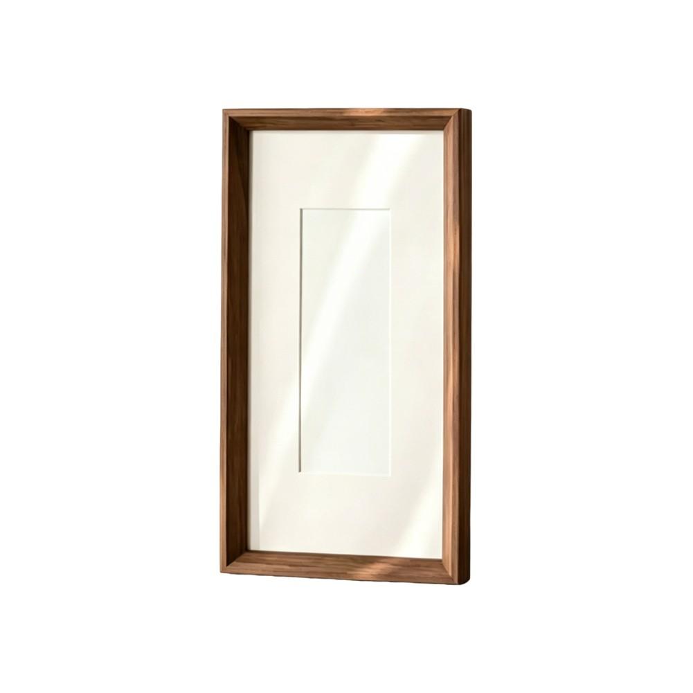 Elegant Walnut Finished Wood Picture Frame 10x30cm Interior for Art Prints