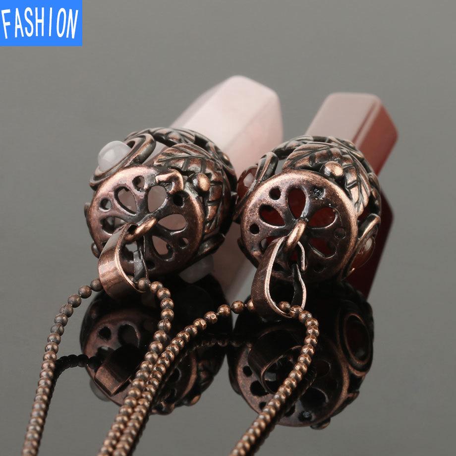 Natural Crystal Hexagonal Pendant Amethyst Necklace Autumn And Winter Women'S Retro Necklace