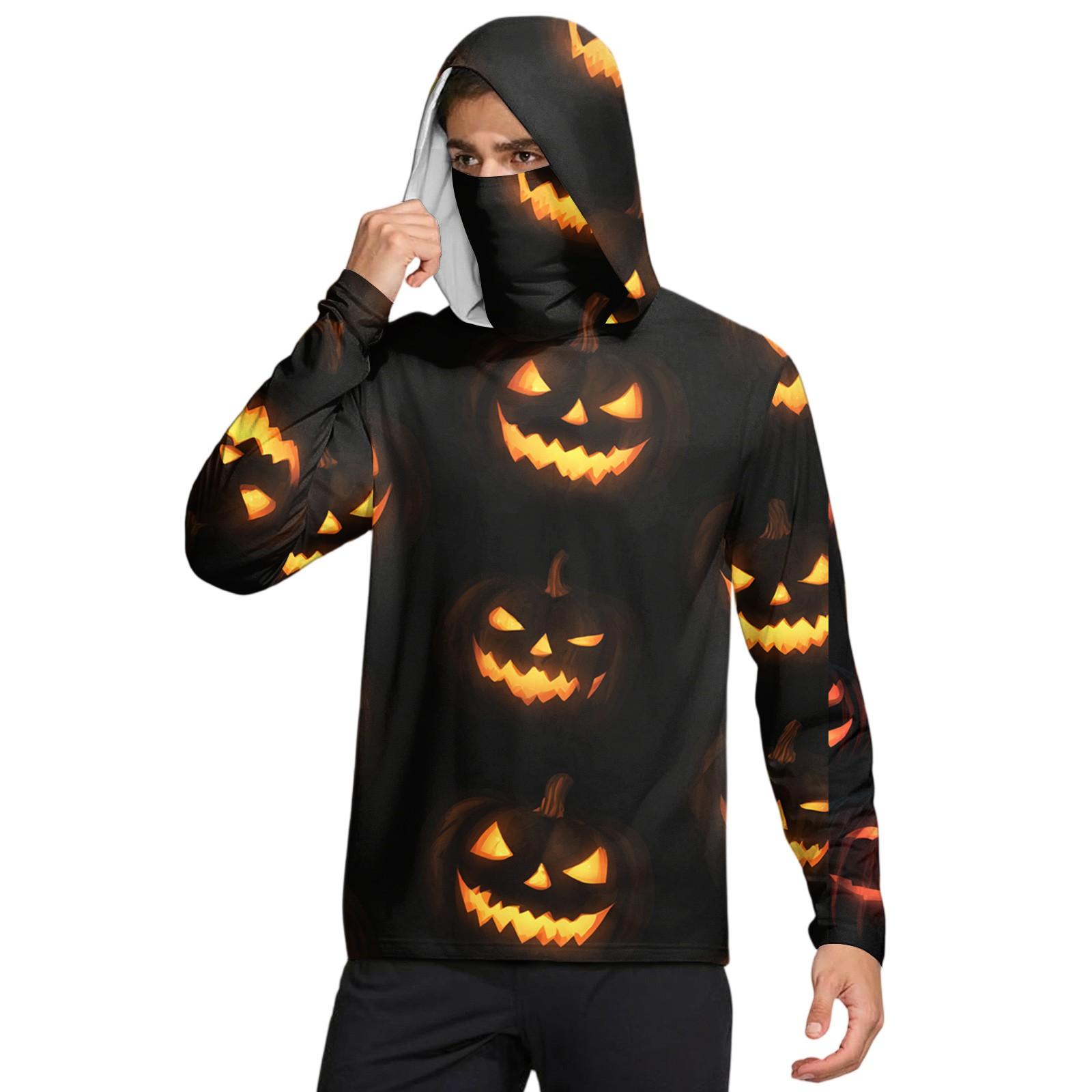 

Men s UPF50+ Sun-protective Shirt, Quick-drying Long-sleeved Shirt, Running Exercise Fishing Shirt L оранжевый