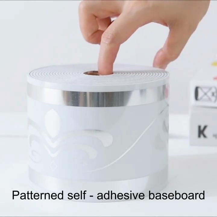 Silná role, Tapeta s panelem z mramorových dlaždic v evropském stylu, Samolepicí PVC imitace cihly, DIY odnímatelná, Podlahová a nástěnná ochranná lišta