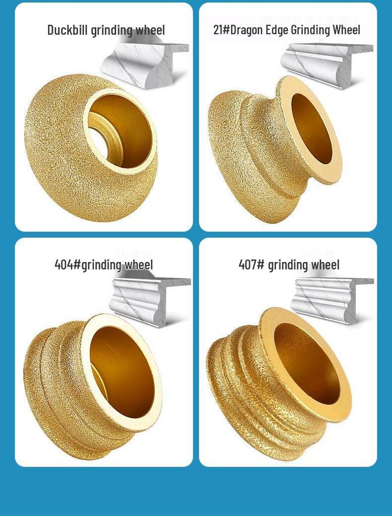 Stone Grinding Wheel for Marble & Granite: Chamfering, Grooving, Rounding, Arc Angle Grinder Head