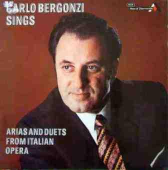 

LP Record CARLO BERGONZI Arias And Duets From Italian Opera SDD308 Ace Of Diamonds 1971 UK Classical Used