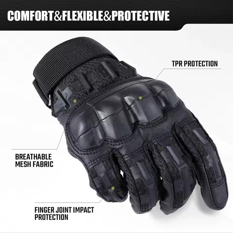 Tactical Gloves Touch Screen Hard Shell Outdoor Hunting Airsoft Combat Shooting Hiking Cycling Sports PU Leather Anti-skid Gear
