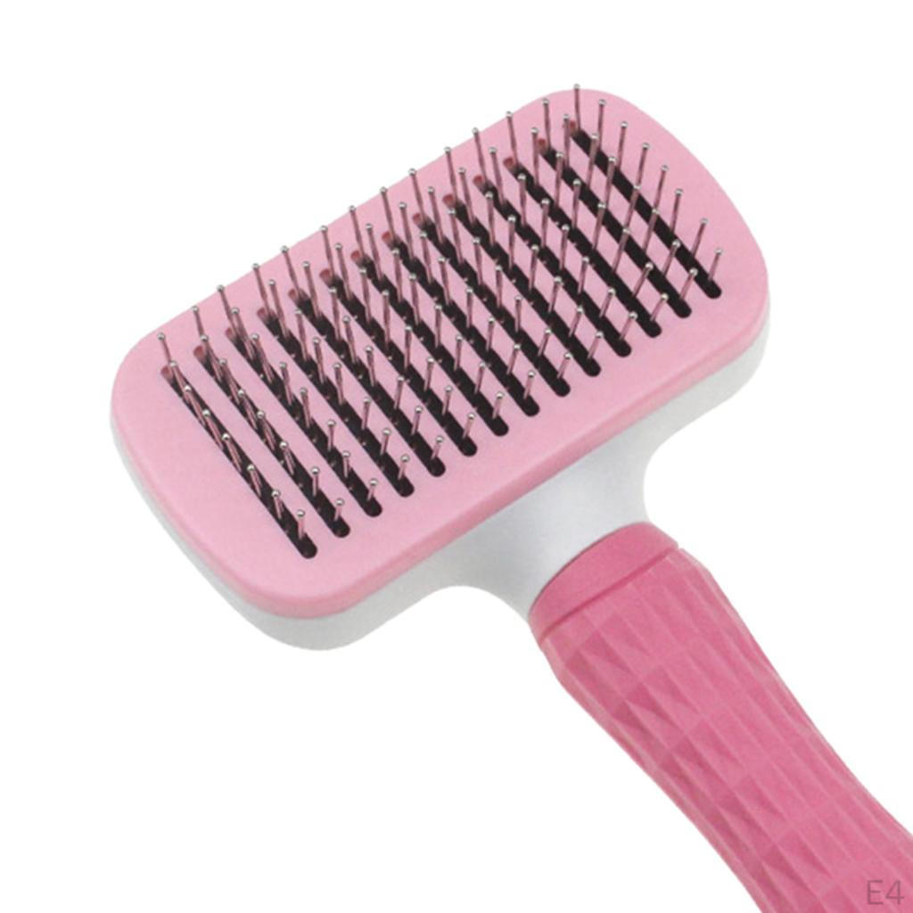 Durable Slicker Dog and Cat Grooming Brush, Self Cleaning Pet Shedding Tool Comb for Small