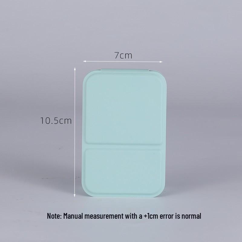 Compact Folding Travel Makeup Mirror - Portable, Handheld & Perfect for Student Dorms or Pocket Use.