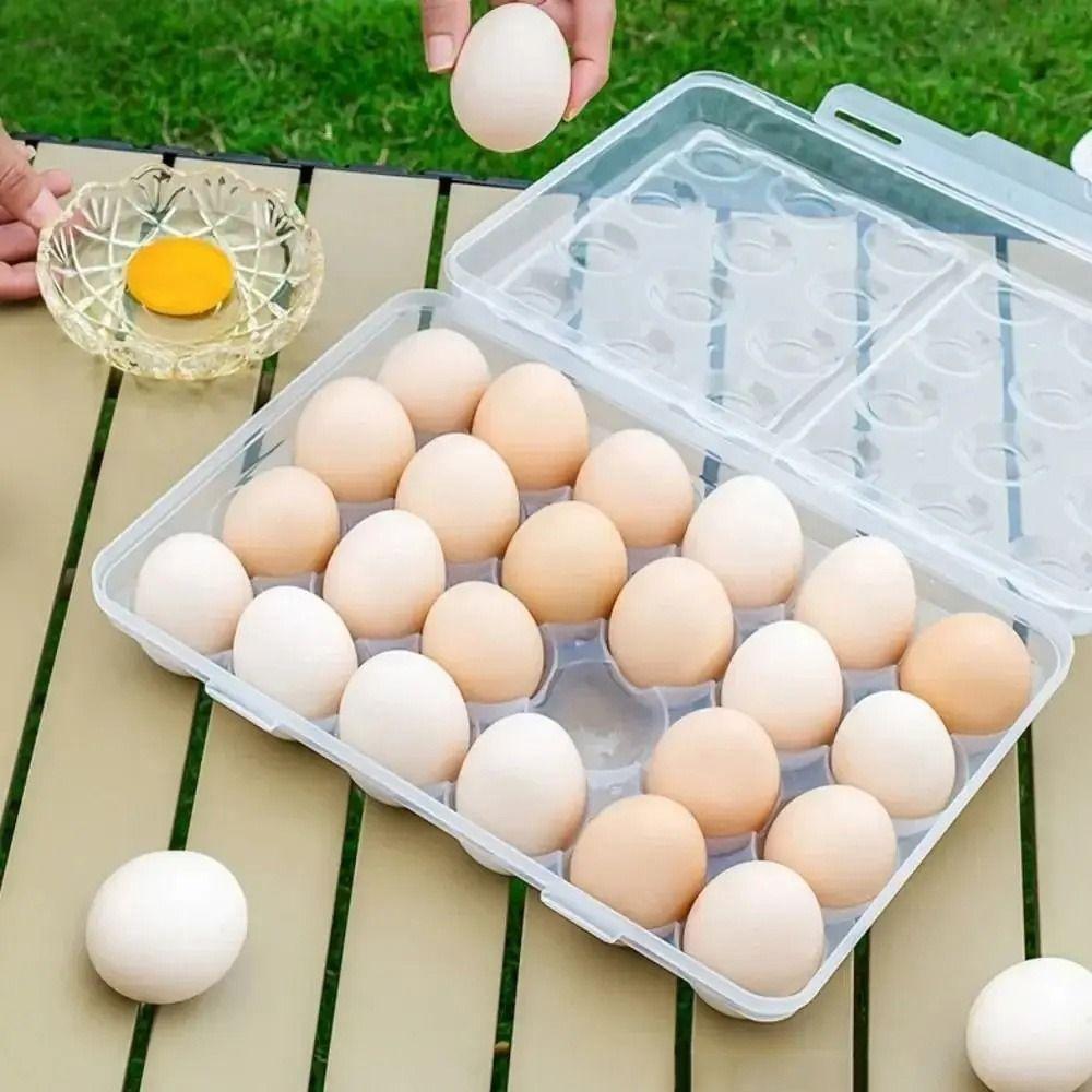 Anti-collision Egg Storage Box 6/15/24 Grids Egg Tray Refrigerator Egg Organizer  for Kitchen