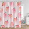 Tropical Fruit Shower Curtains Yellow Lemon Blue Watercolour Leaves Bath Curtain Set Polyester Fabric Bathroom Decor with Hooks