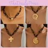 Geometric Heart Pendant Necklace With Alloy Charm For Summer Beach Wear