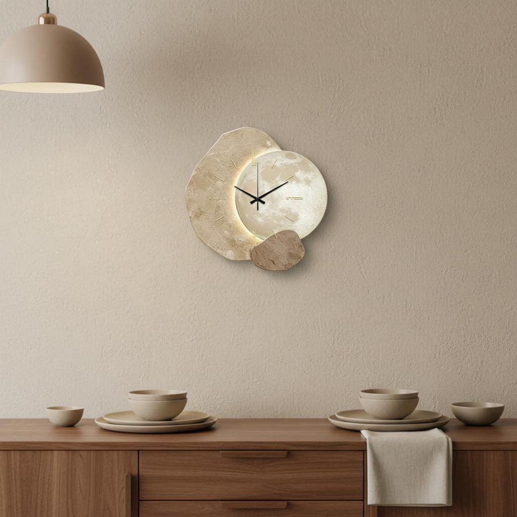 Modern Decorative Timepiece Energy Efficient Irregular Shape Clock for Office