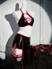 European & American Erotic Lingerie: COS Masked Assassin PU Leather Strappy Costume Set