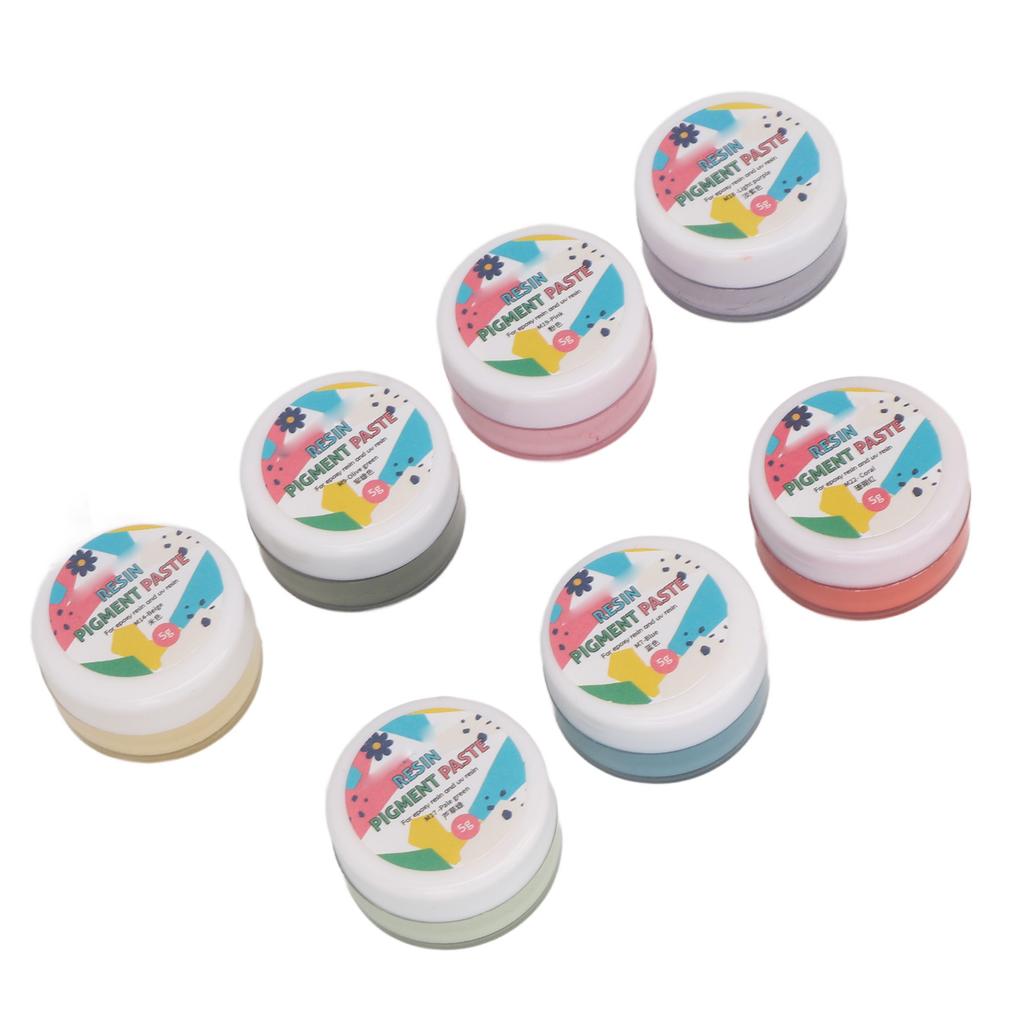 7 Pcs Resin Pigment Paste 7 Colors High Concentration DIY Hand Made Oil Based Color Pigment for