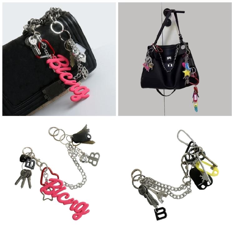 Statement Making Soft Silicone Keychain Stylish Personality Key Rings Accessory for Bags and Car Silicone Craft Pendant