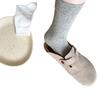 Socks Four Seasons White Strips Solid Color Black, White And Grey Medium Tube Socks Boneless Versatile Stacking Socks