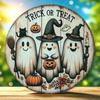 2D Halloween Wreath Logo Round Wreath Sign Atmosphere Decoration Hanging Pendant  Window