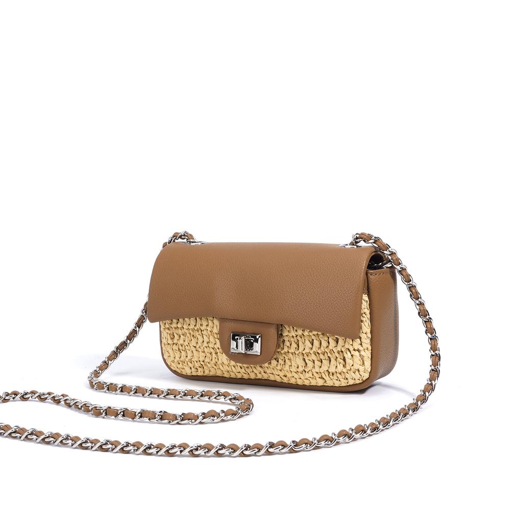 New Color Matching Shoulder Bag Beach Wind Small Bag Convenient Premium Chain Bag Versatile Messenger Bag Simple