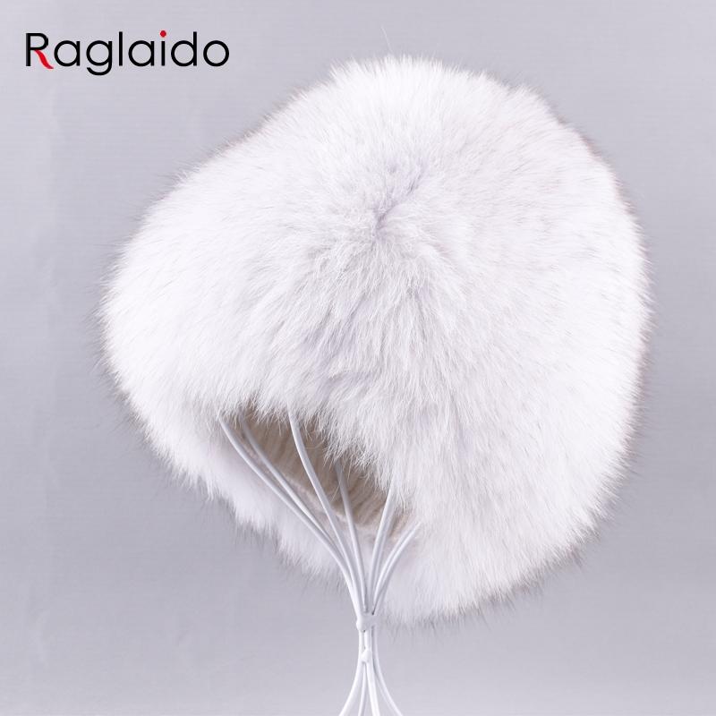 Real Fox Fur Hats Russian Women Knittd Cap Brand High Quality Hand Sewing Winter Beanies Natural Fur Snow Hat
