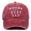 Washed Cotton World's Best Dad Caps Adjustable Baseball Cap Fashion Sport Visors Cap  Father's Gift