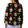 Women's Fashion Casual Gradient Christmas Print Pullover Sports Long-Sleeve Top