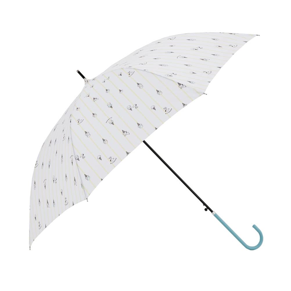 Ogawa Snoopy Women's Umbrella, Peanuts Ice Cream Design, 60cm, 7 Ribs, Jump Style, 90579