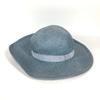 CHANEL Summer Hat Straw hat Straw Hat Bicolor hat straw blue/Black