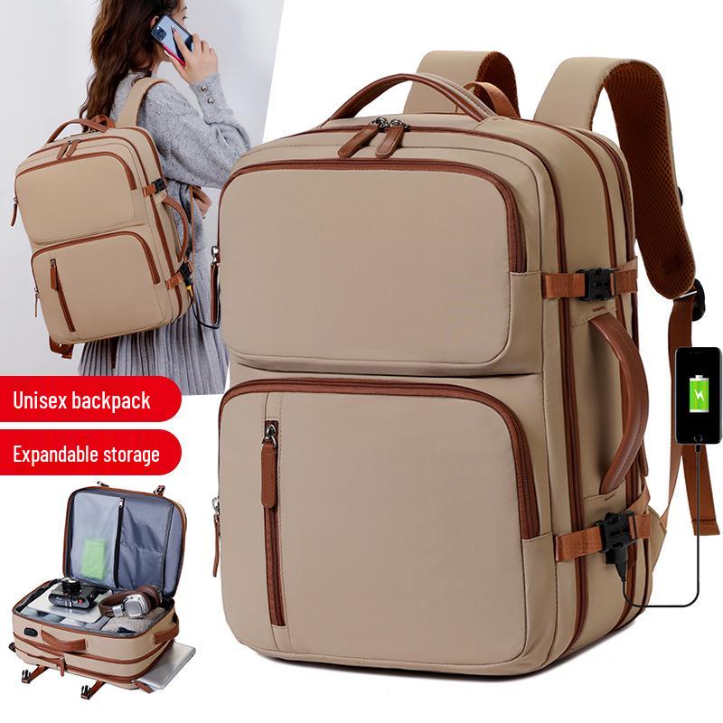 Expandable Large-Capacity Backpack for Men & Women - High-End Travel, Business, and Commuting Bag