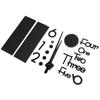 Frameless Adhesive Wall Clock DIY Mirror Surface Sticker for Home Office Room DecorLarge Black