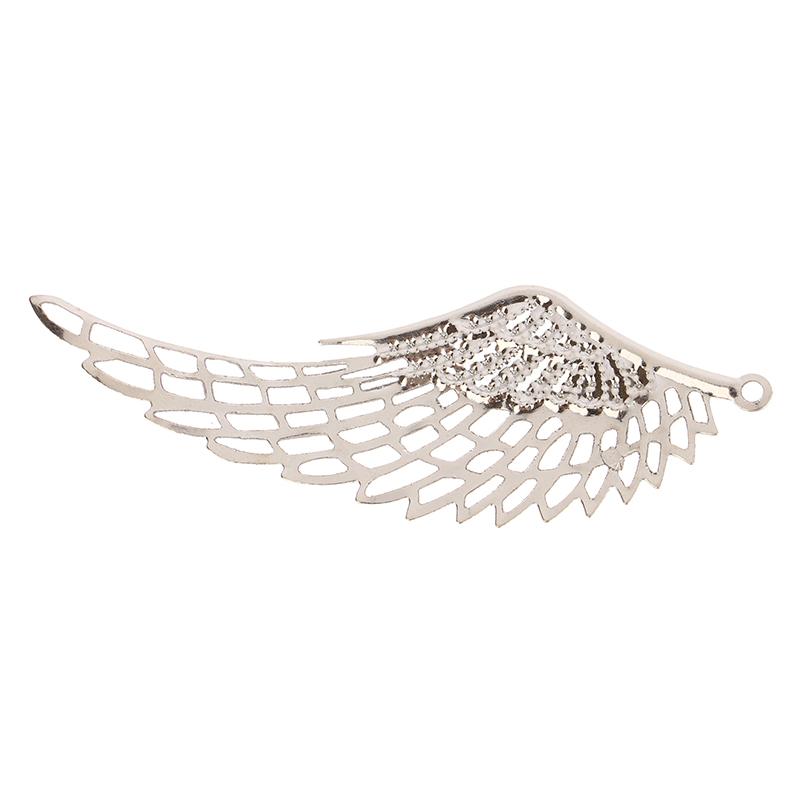 10Pcs Gold Color/Silver/Bronze Filigree Wraps Angel Wings Pendant Metal Crafts For Diy Headwear Jewelry Making Accessories