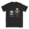 T-shirt Homme Undertale Sans et Papyrus Jeu Vêtements Pur Coton Décontracté Manches Courtes Col Rond T-shirts Grande Taille T-shirt