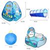 Ocean Adventure Kids Tent Set - Indoor Playhouse & Crawling Tunnel with Foldable Basketball and Ball Pit