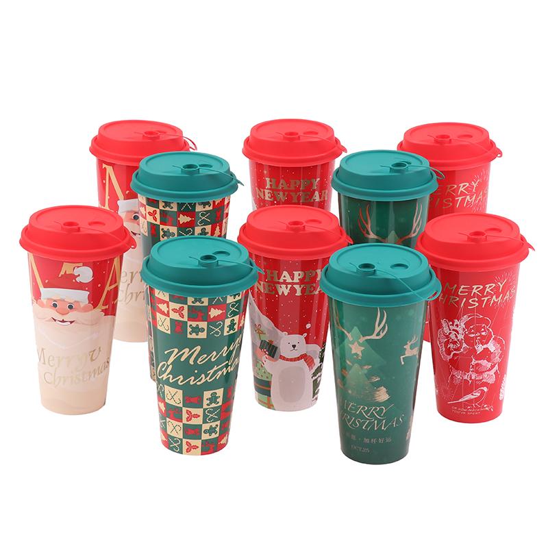 Cute Cartoon Christmas Gift Pp Plastic Mug Household Water Cup Office Cup Companion Gift Coffee Cup Birthday New Year Gift