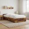 Bed Frame with Storage Reclaimed Wood 80 X 200 Cm Engineered Wood