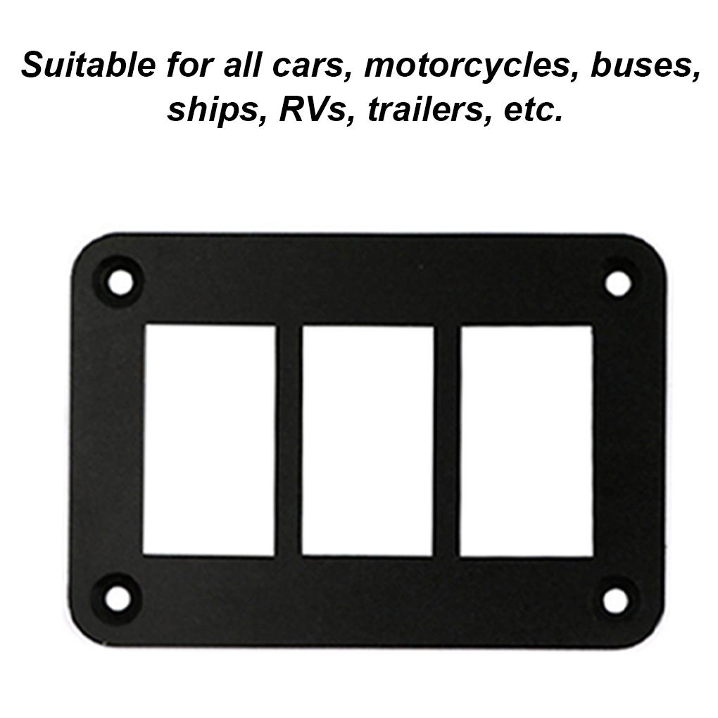 Switch Panel Rocker Switch Panel Mount Housing Aluminum Frame for Car Motorcycle Boat