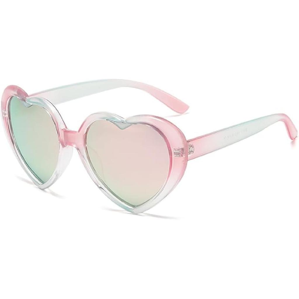 Kids Heart Sunglasses Cute Sunglasses for Girls Boys Age 3-10 Eyewear Outdoor Beach