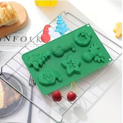 Stampi in Silicone Natalizi Per Babbo Natale Pupazzo di Neve Albero di Natale Vassoi Mousse Biscotti Stampini Campanelle Caramelle Sapone Stampo Candele Decorazioni Torta Natale Strumenti