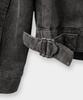 EUGGEN 2Way Cotton Biker Jacket_Washed Black