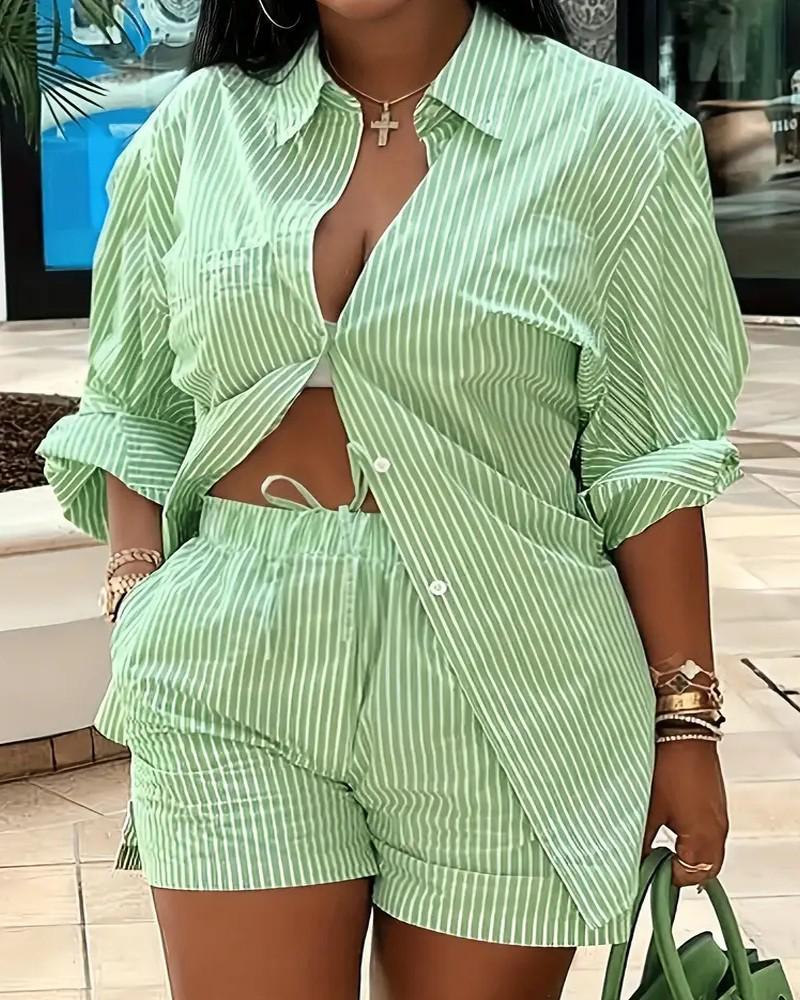 Women's Fashion Print Two-Piece Set: Elegant European & American Style