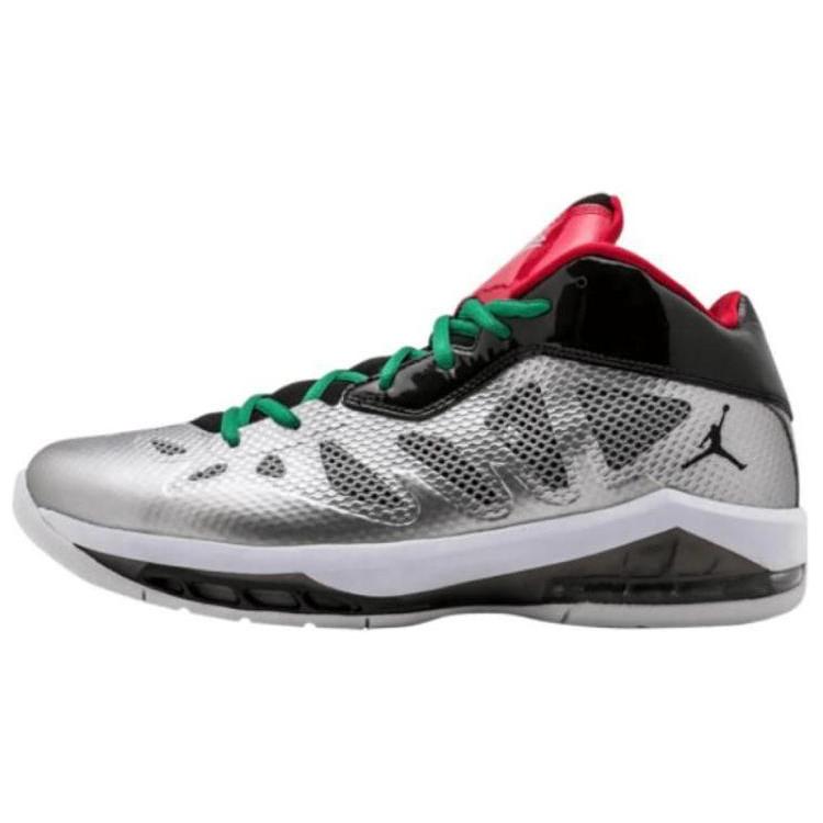 

Jordan Melo M8 Slip Resistant Mid top Vintage Basketball Shoes Men s Silver 542240-084 40.5