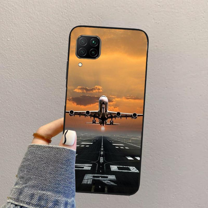 Airplane Plane Aircraft For Huawei Nova Y73 Y72 Y61 Y91 Y70 Y60 Y90 12s 12i 11i 8i 9 10 SE P30 P40 Lite P60 Pro Case