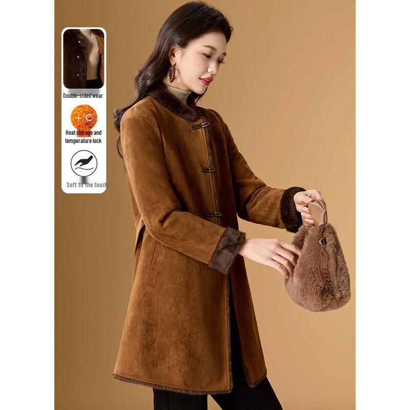 Women s Reversible Faux Fur Lined Winter Coat 2XL