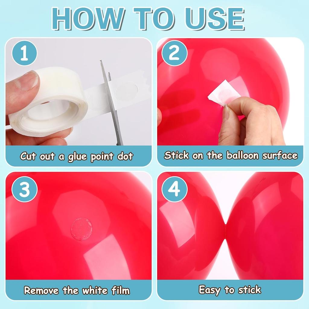 Balloon Glue Dot Adhesive Point Tape Double Sided Clear Sticky Birthday Wedding Party Balloons Glue Sticker Balloons Stand Arch
