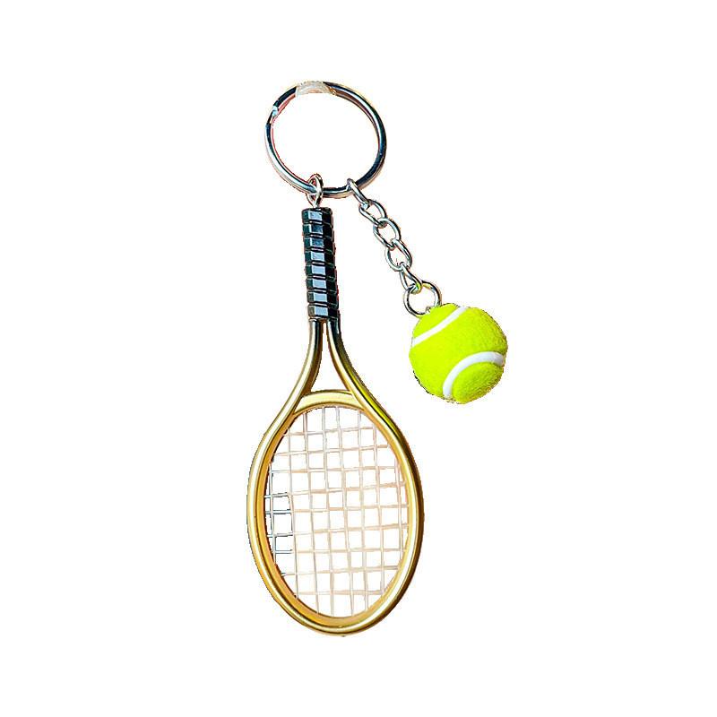 Tennis Metal Delightful Racket Keychain Fashionable Gift For Holidays Festivities And