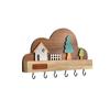 No-Drill Key Storage Hanging Hook Solid Wood Coat Rack Practical Door Wall Hook  Home Decor