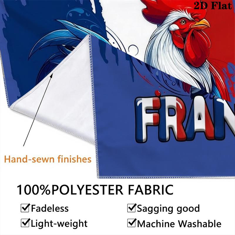 Custom Name French Rooster Wall Tapestry Aesthetic Wall Hanging Printed Fabric Blanket Decorative Tapestries for Bedroom Living Room Home Decor