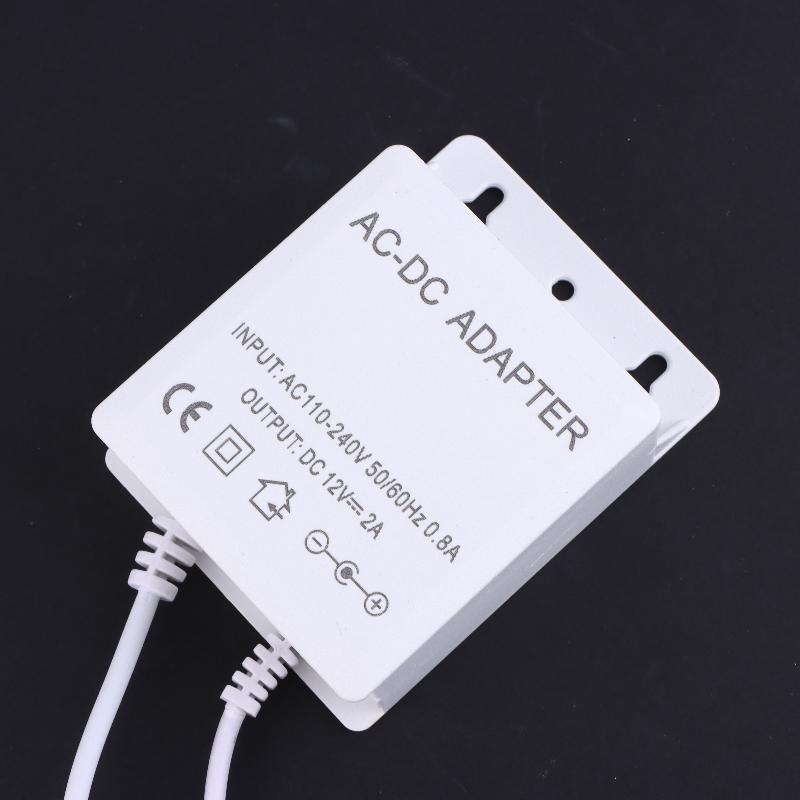 1 Piece Waterproof Power Adapter Dc12V 2A Eu Plug For Cctv Security Surveillance Ahd Camera Charger Nvr Dvr Input Ac100V-240V