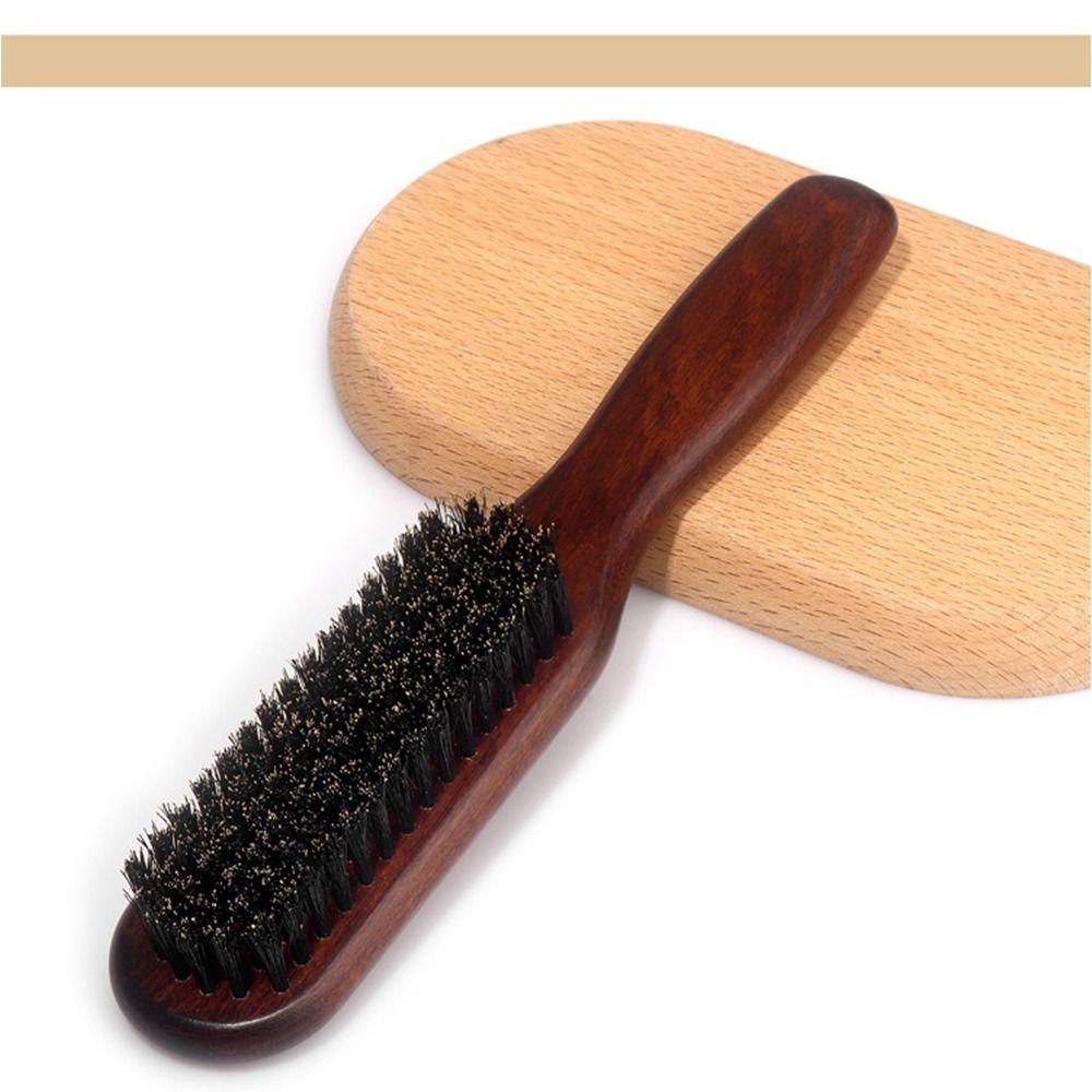 New Brown Boar Bristle Hair Brush Fragrance-free Professional Barber Styling Tool Bristle Brush for Thick Fine Hair
