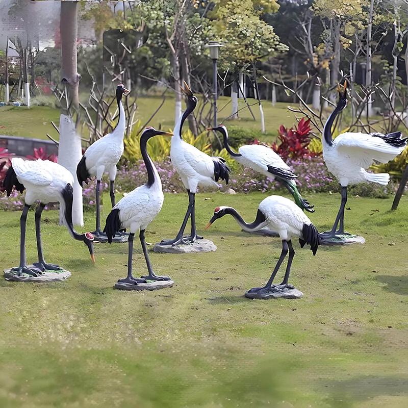 KESSZAL Outdoor Flying Crane Garden Statue