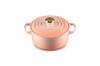 Le Creuset Signature Cocotte Ronde 18 cm Cast Iron Enamel Pot, Péch, Gas, Induction, and Oven Compatible [Official Japanese Product]